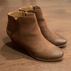 Brown Leather Ankle Booties